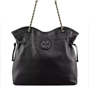 TORY BURCH Marion Whipstitch black leather crossbody shoulder bag 🖤🖤🖤